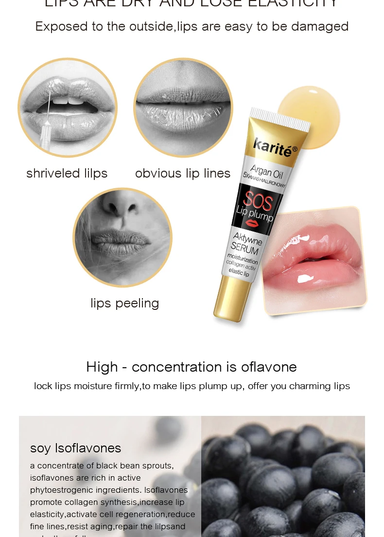 Description Picture 6 of itemClear Jelly Plumping Lip Gloss Moisturizing Reduce Lip Fine Lines Oil Waterproof Liquid Lipstick Makeup Sexy Lips Tint Cosmetic