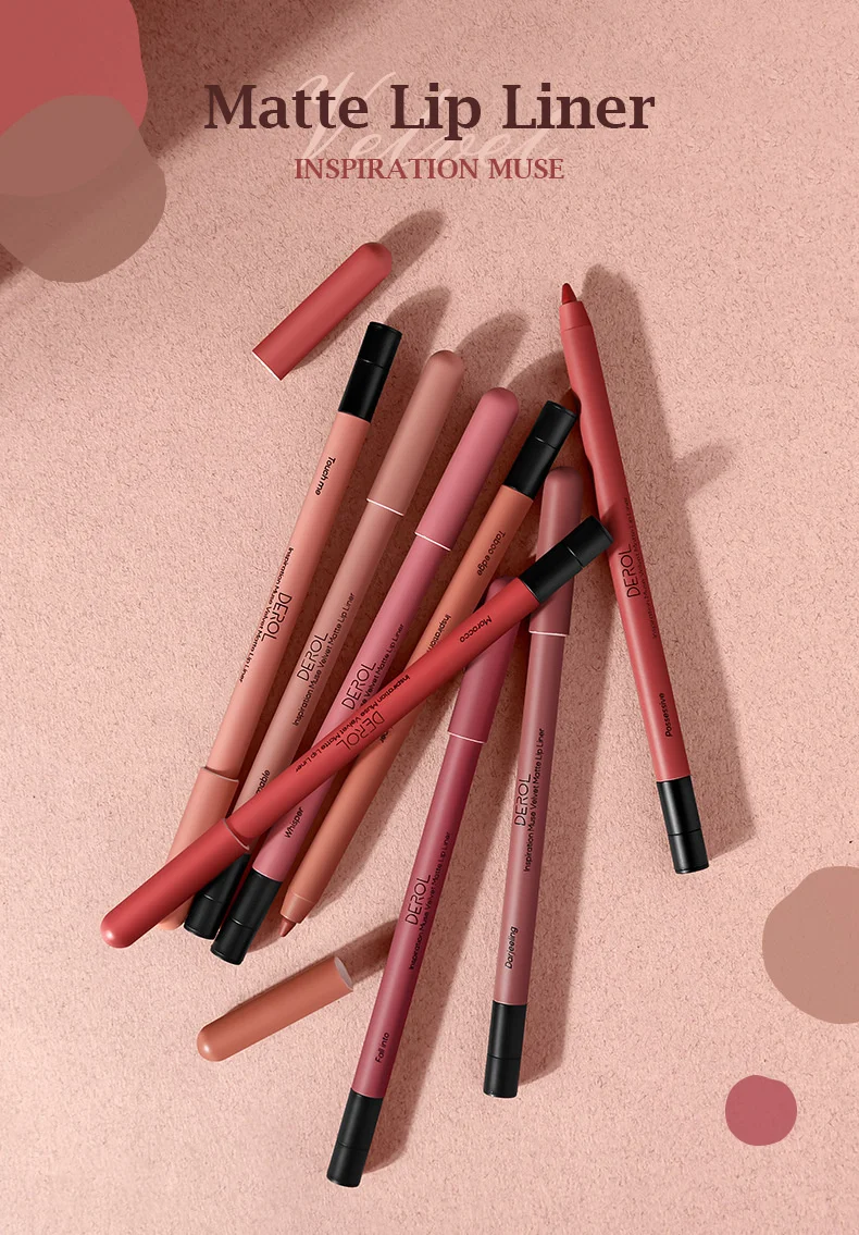 Description Picture 2 of item1PC Professional  Lip Liner Pen Waterproof Lipstick Contour Matte Lady Charming Lipstick Pen Women Makeup Long Lasting Cosmetic