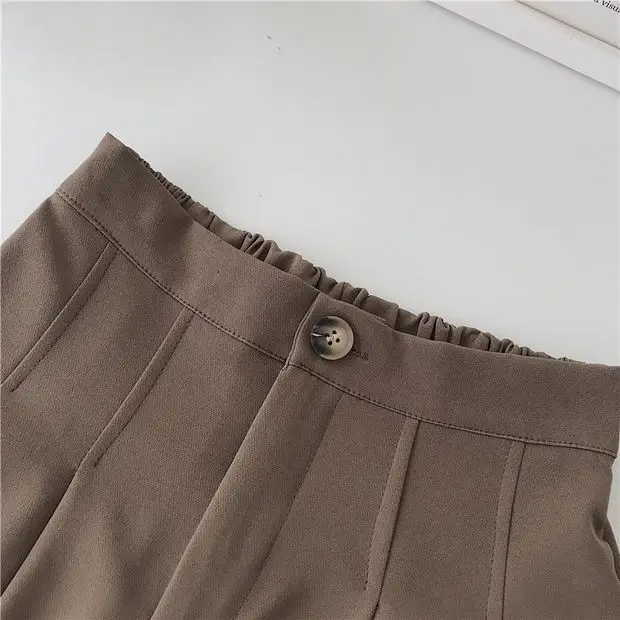 Description Picture 4 of itemsuit shorts women's summer thin 2023 new high waist slim small loose wide leg A-line pants  pantalones de mujer cintura alta