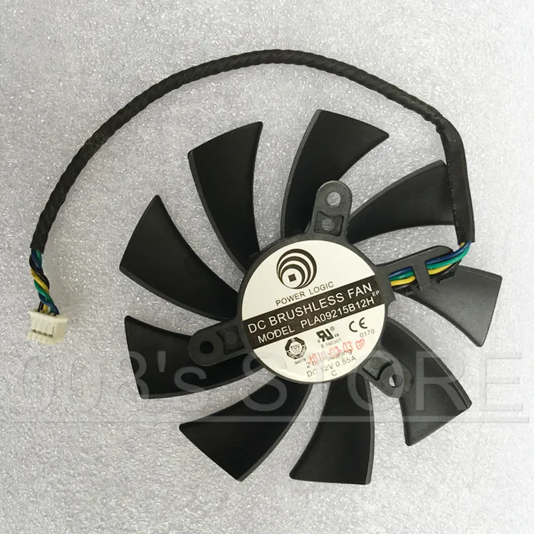 Brand New GPU Cooler Fan For MSI N450GTS N460GTX N560GTX N460GTS 1G 570 R6790 580GTX HD6870 PLA09215B12H 87mm 12V 0.55A 4 Pin