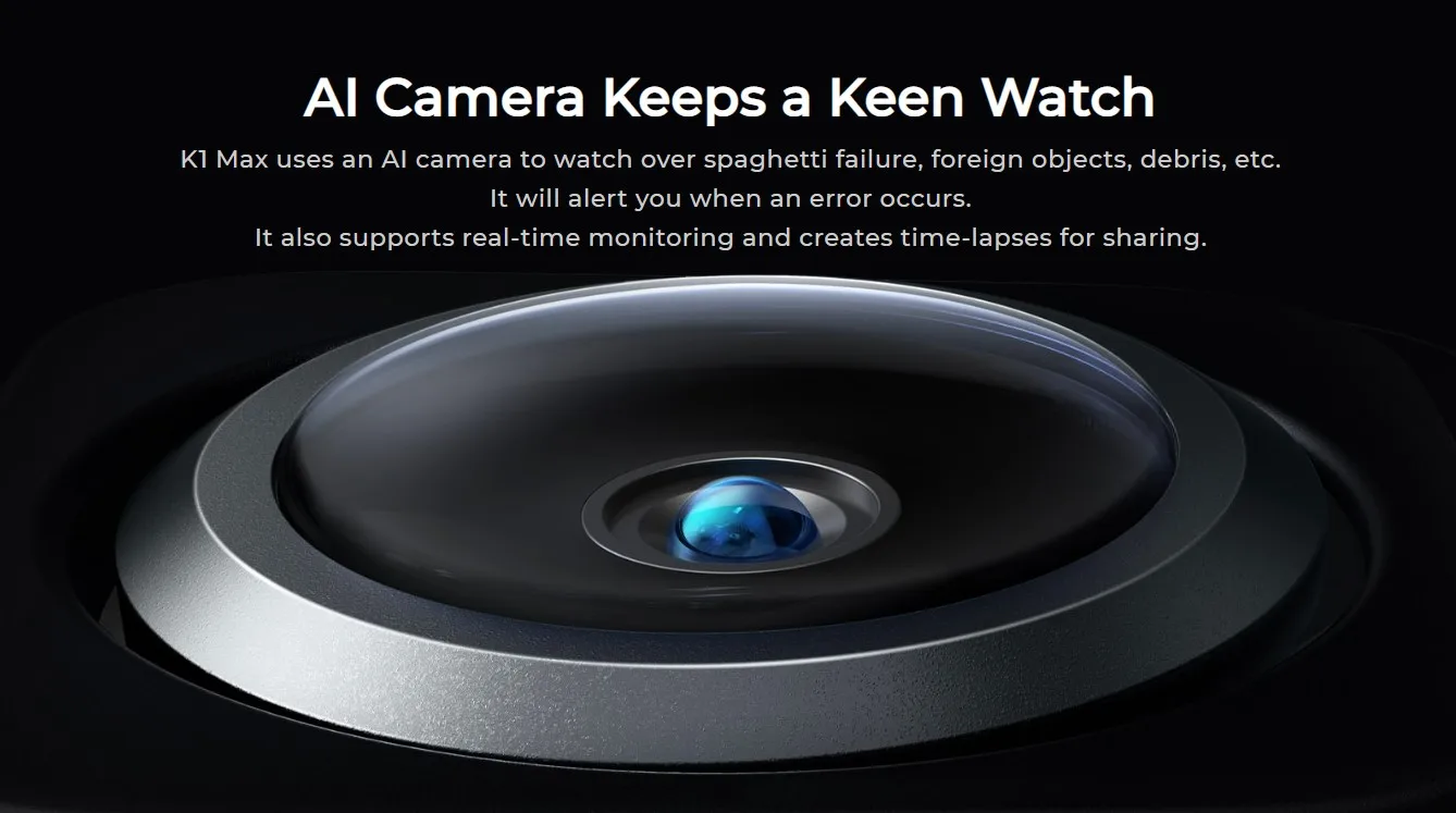 Description Picture 6 of item【Black Friday】CREALITY NEW K1 /K1 MAX Speedy 3D Printer Print Speed 600mm/s Print Volume 220*220*250mm / 300*300*300mm