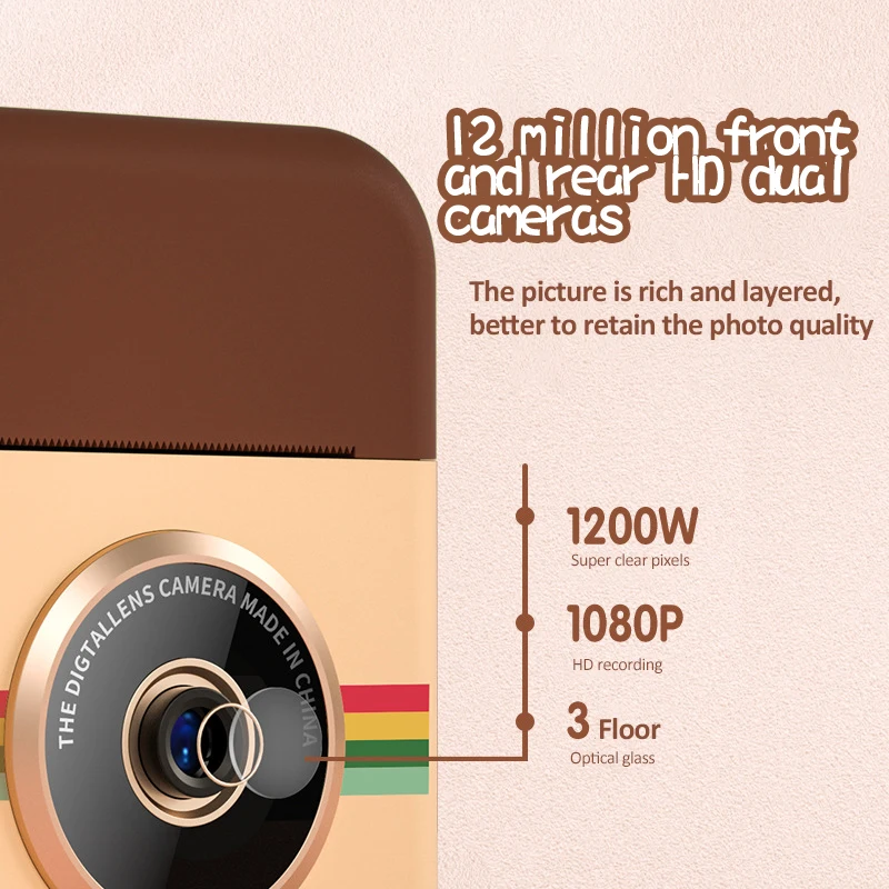 Children Camera Instant Print Camera For Kids 1080P Digital Camera With Thermal Photo Papers Child Toy Camera For Birthday Gifts