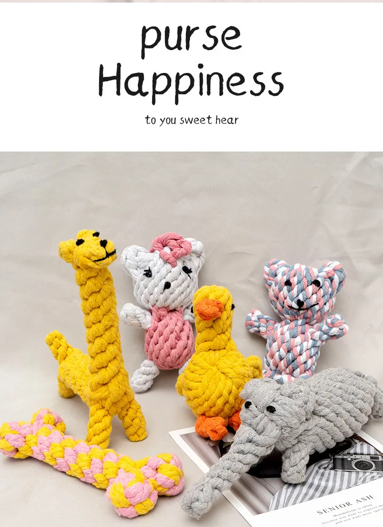 Description Picture 3 of itemPet Toys Dog Toys Cotton Rope Cute Chewing Teething Toys Pet Supplies Pet Accessories Dog Accessories Pet Products Dog Stuff