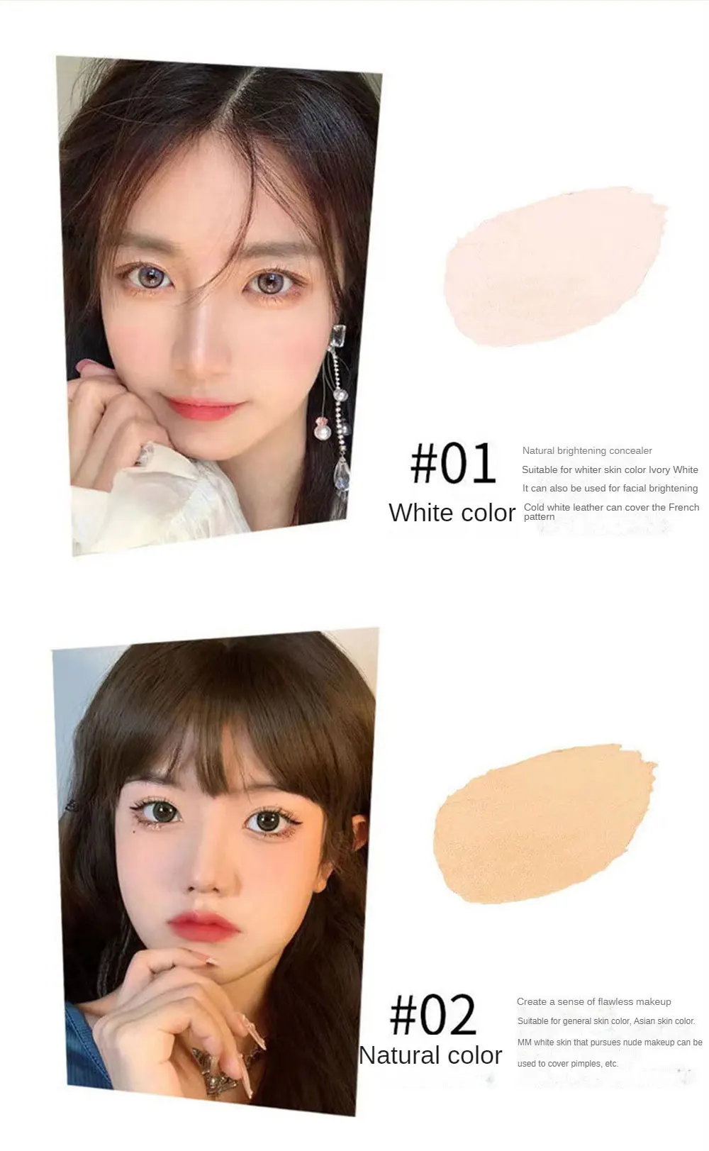 Description Picture 5 of item3 Colors Concealer Pen Fully Cover Spot Marks Concealer Highlighter Nose Shadow Contouring Pen Brightening Facial Makeup Stick