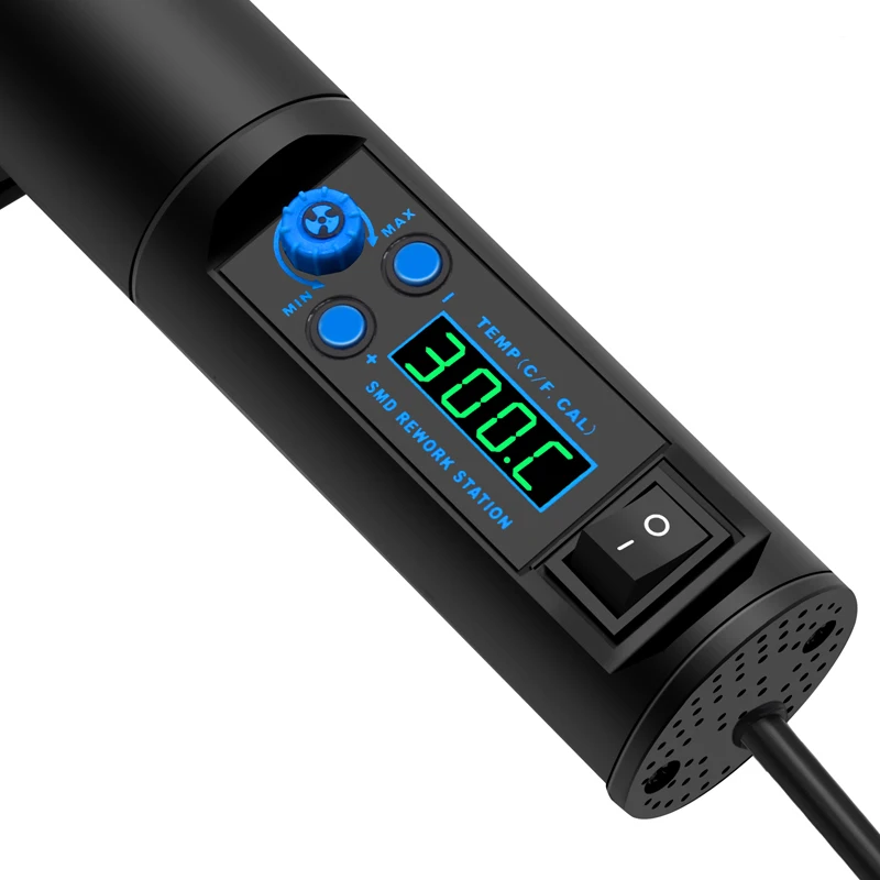 Description Picture 4 of itemAdjustable Heat Hot Air Gun BGA Rework Soldering Station LED Digital Hair Dryer For Solder Desoldering  IC SMD PCB VS 8018 LCD