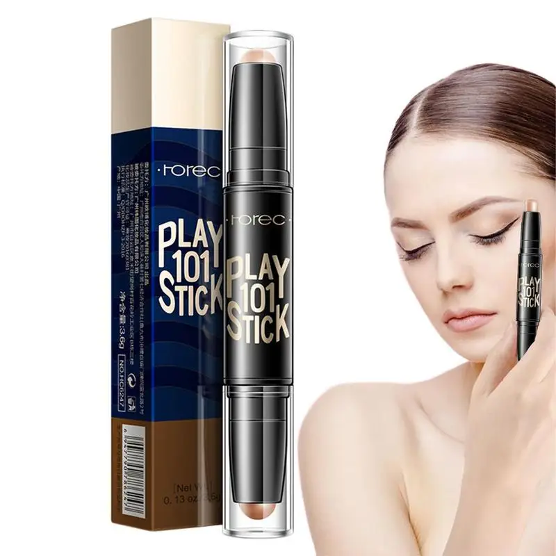 Contour Cream Stick 2 Sticks Creamy Face Shaping Stick With Light Texture Highlighter Make Up Gift  High Quality Makeup cream