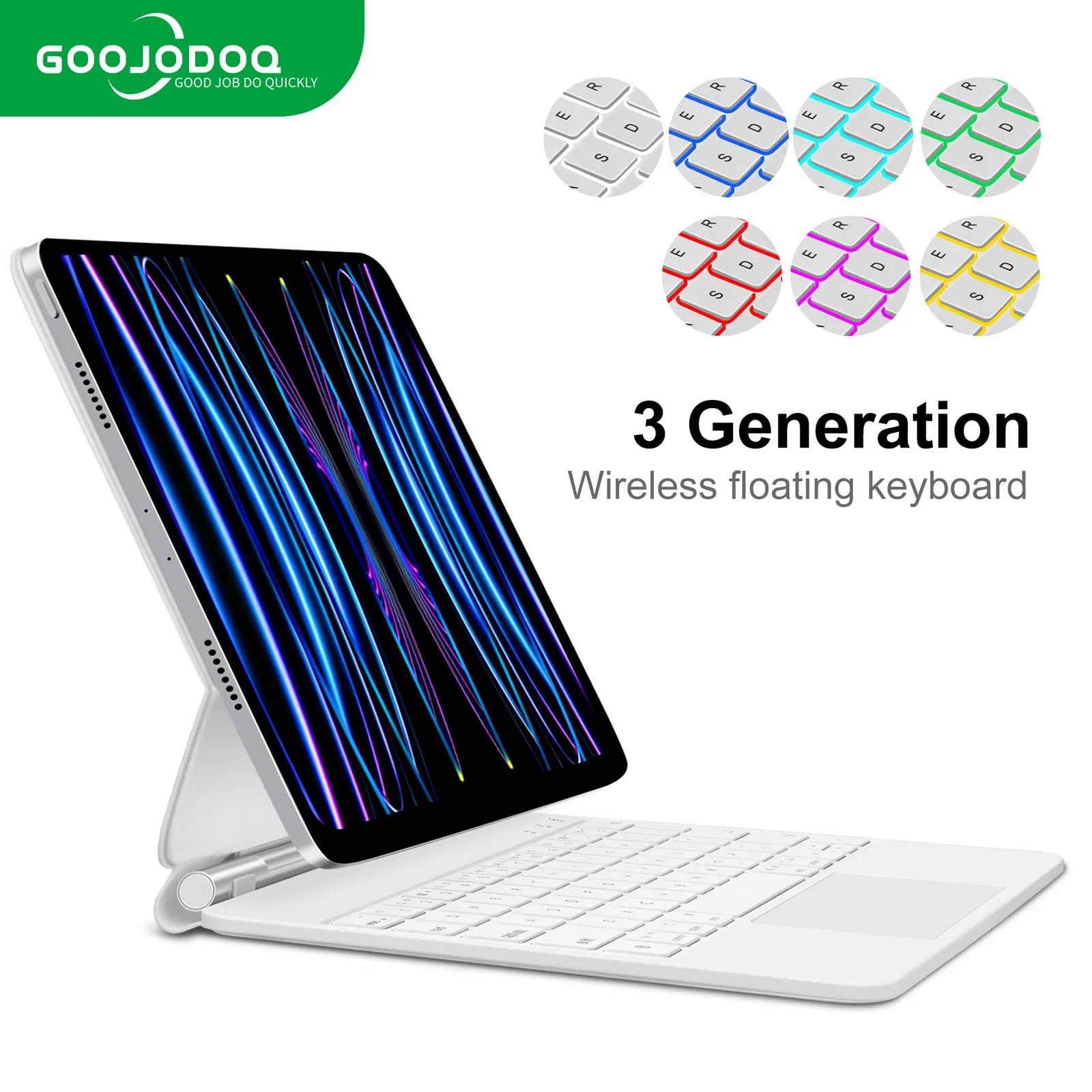Description Picture 2 of itemGOOJODOQ Magic Keyboard for iPad Pro 11 12 9 12.9 Air 4 Air 5 for iPad 10th Generation Pro 12 9 6th 5th 4th 3rd Gen Cover Case