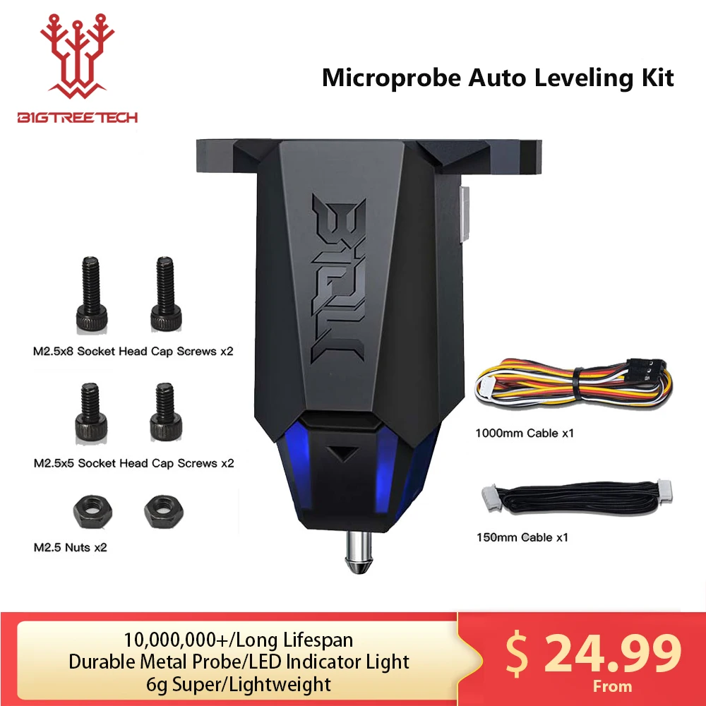 BIGTREETECH Microprobe Auto Leveling Kit LED Indicator Light 3D Printer Part  For Ender-3 For BIQU B1 Printer H2 Series Extruder