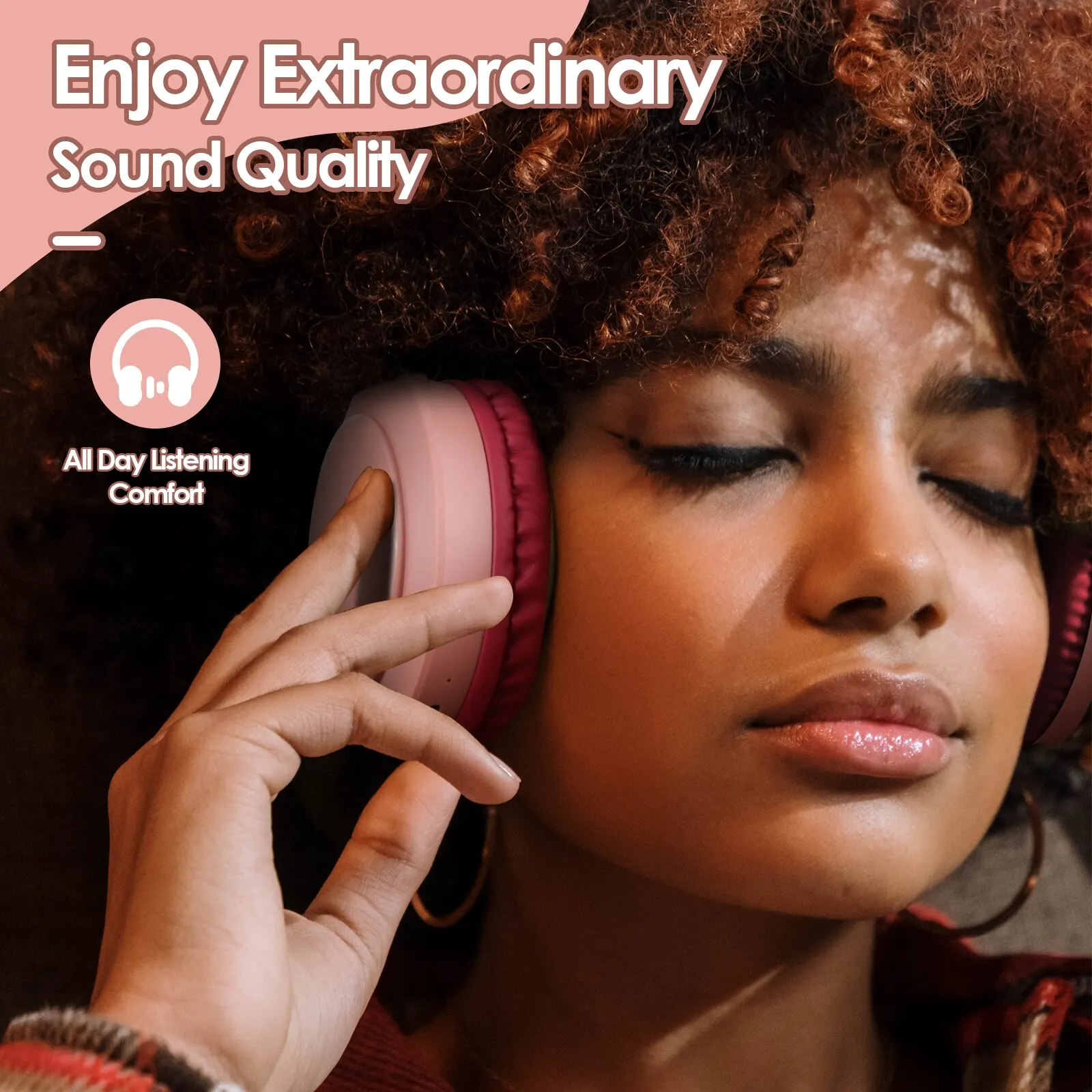 Description Picture 5 of itemSiindoo JH-919 Wireless Bluetooth Headphones Pink&Blue Foldable Stereo Earphones Super Bass Noise Cancelling Mic For Laptop TV