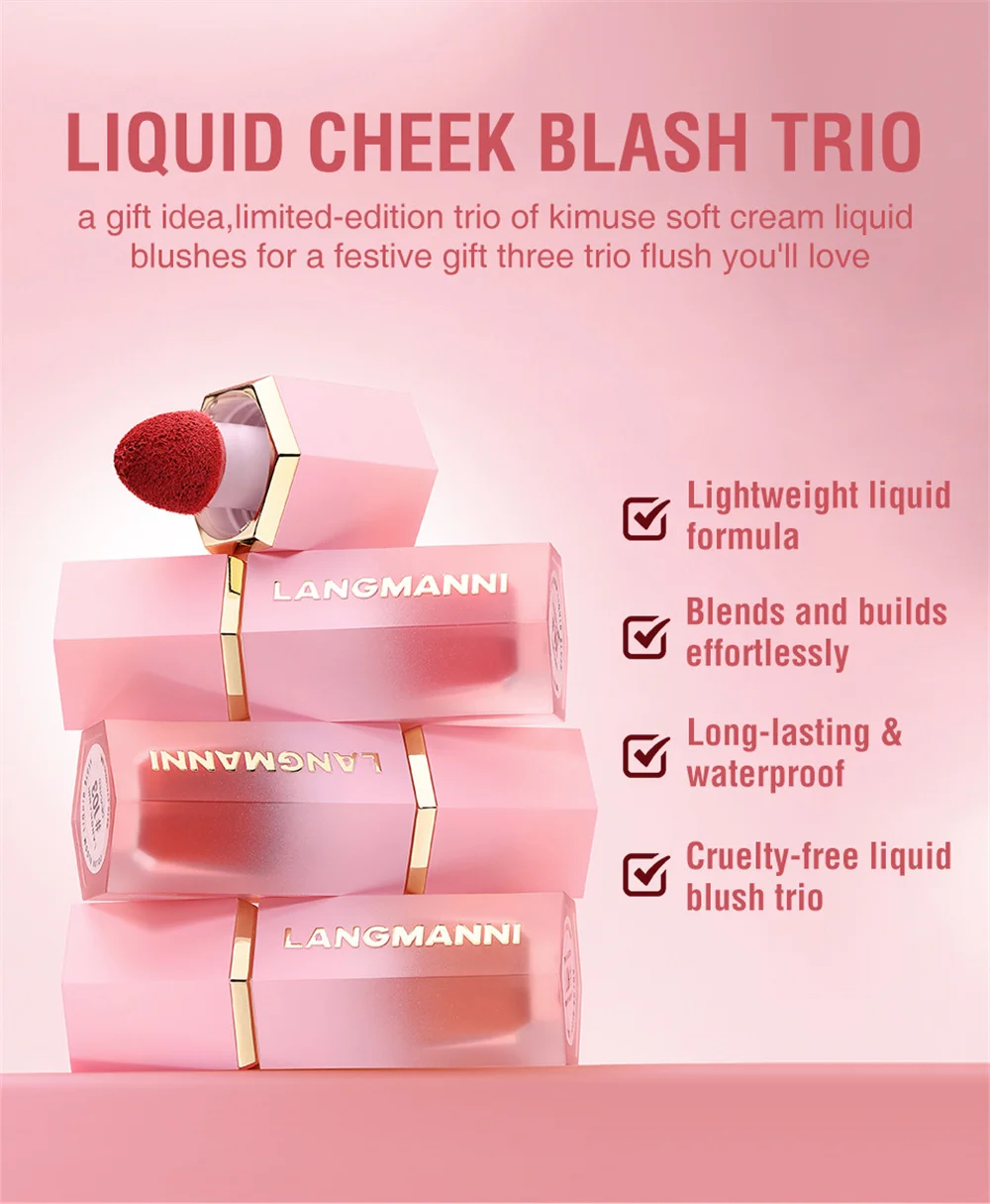 Description Picture 5 of item8 Colors Liquid Blush Cheek Rouge Tint Multifunction Natural Smooth Waterproof Long Lasting Face Eye Lip Makeup Cosmetic Tools