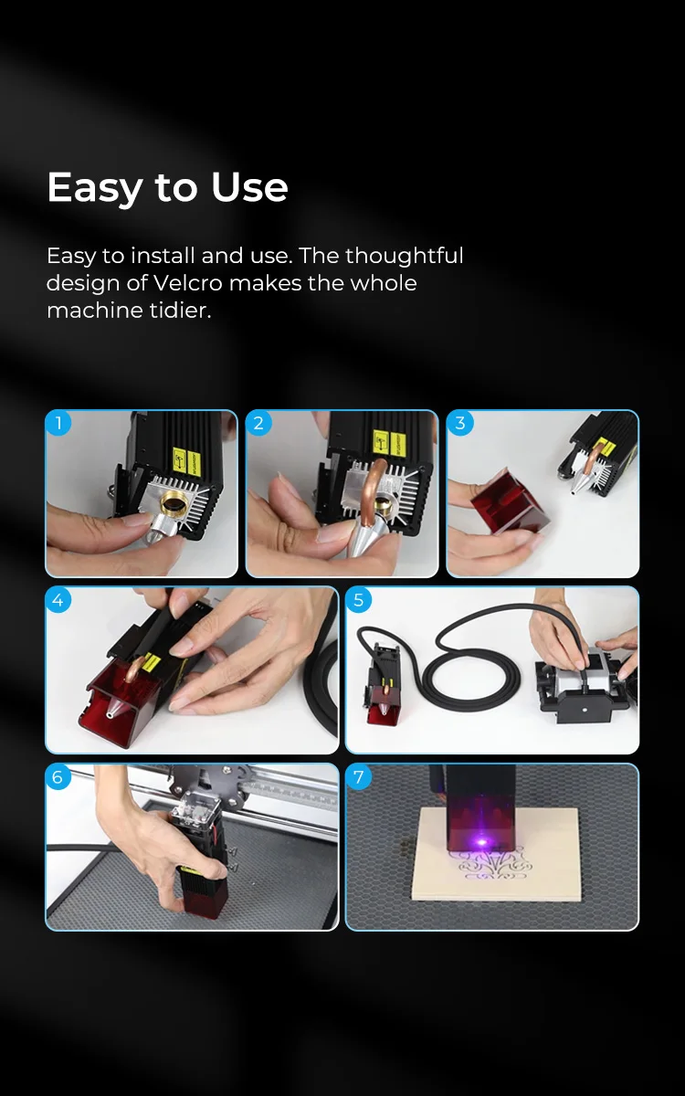 Description Picture 6 of itemCREALITY 3D New CR-Laser Falcon(10W) Air Assist Kit Upgrade Accessories Strong Airflow Blows Away Hot Soot Neat Work Low Noise