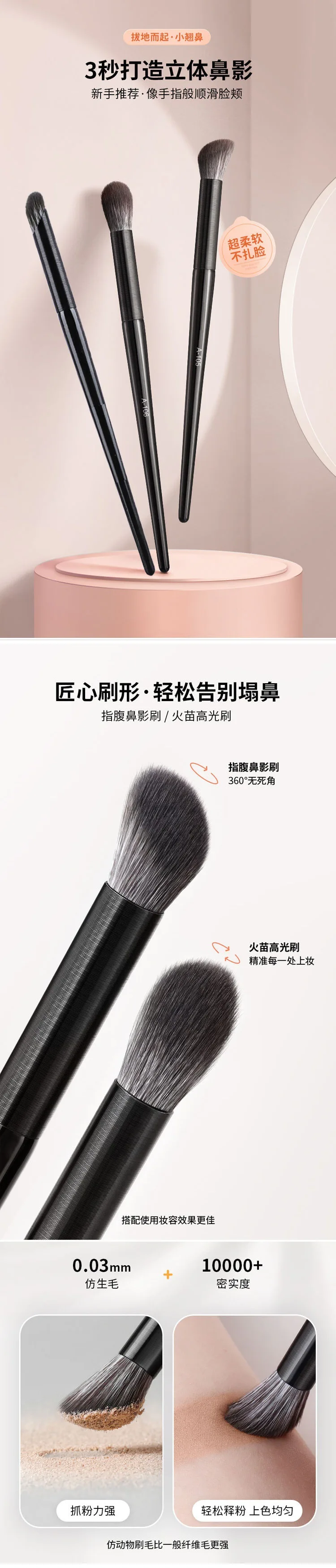 Description Picture 2 of itemNose Shadow Brush Angled Contour Makeup Brushes Eye Nose Silhouette Eyeshadow Cosmetic Blending Concealer Brush Makeup Tools
