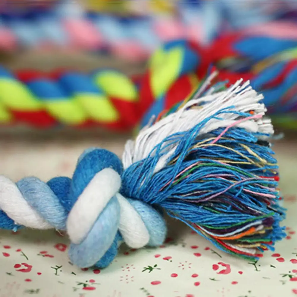 Description Picture 2 of itemDog Puppy Cotton Braided Double Knot Rope Chew Anti Bite Funny Toy Pet Supplies Dog accessories juguetes para perro