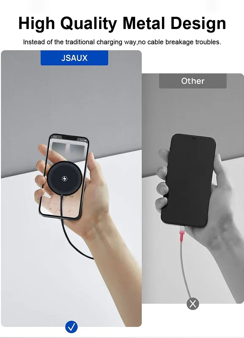 Description Picture 4 of item30W Magnetic Wireless Charger Pad Fast Charging Stand for iPhone 15 14 13 12 Pro Airpods PD Macsafe Phone Chargers Dock Station