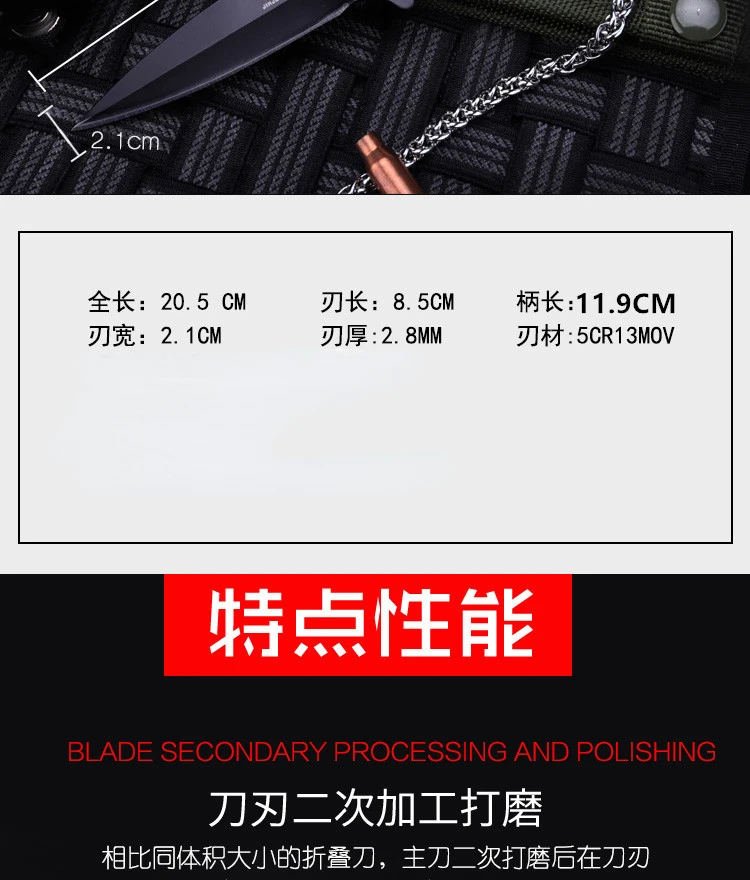 Description Picture 4 of itemKnife For Men Folding Pocket Knives Self Defense EDC Survival Multitool Military Tactical Outdoor Hunting Camping New Utility