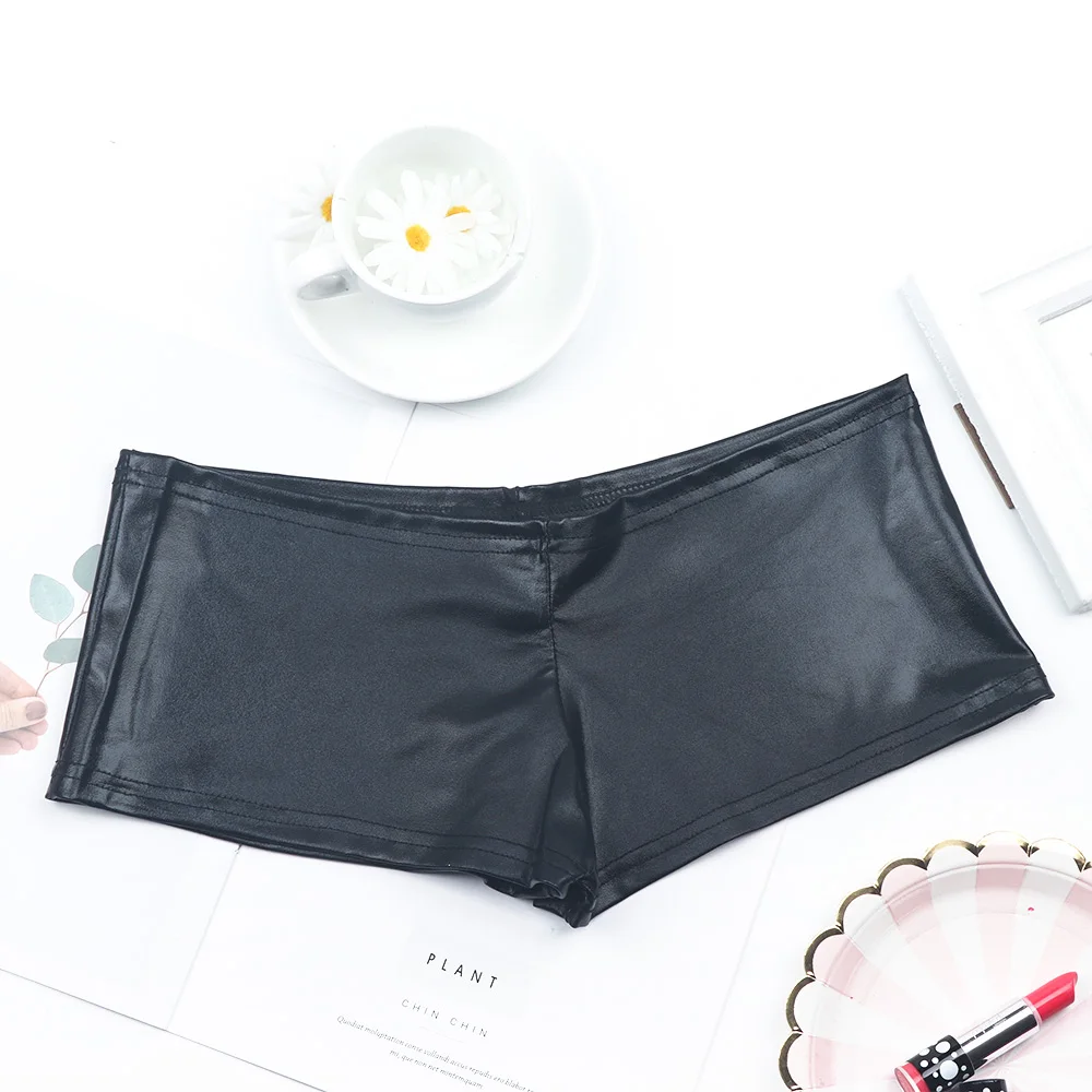 Description Picture 3 of itemPU Patent Leather Shorts Glitter Sexy Pole Dance Boot Shorts Mini Short Women Club Wear Pantalón Corto Sexy Panties Shorts