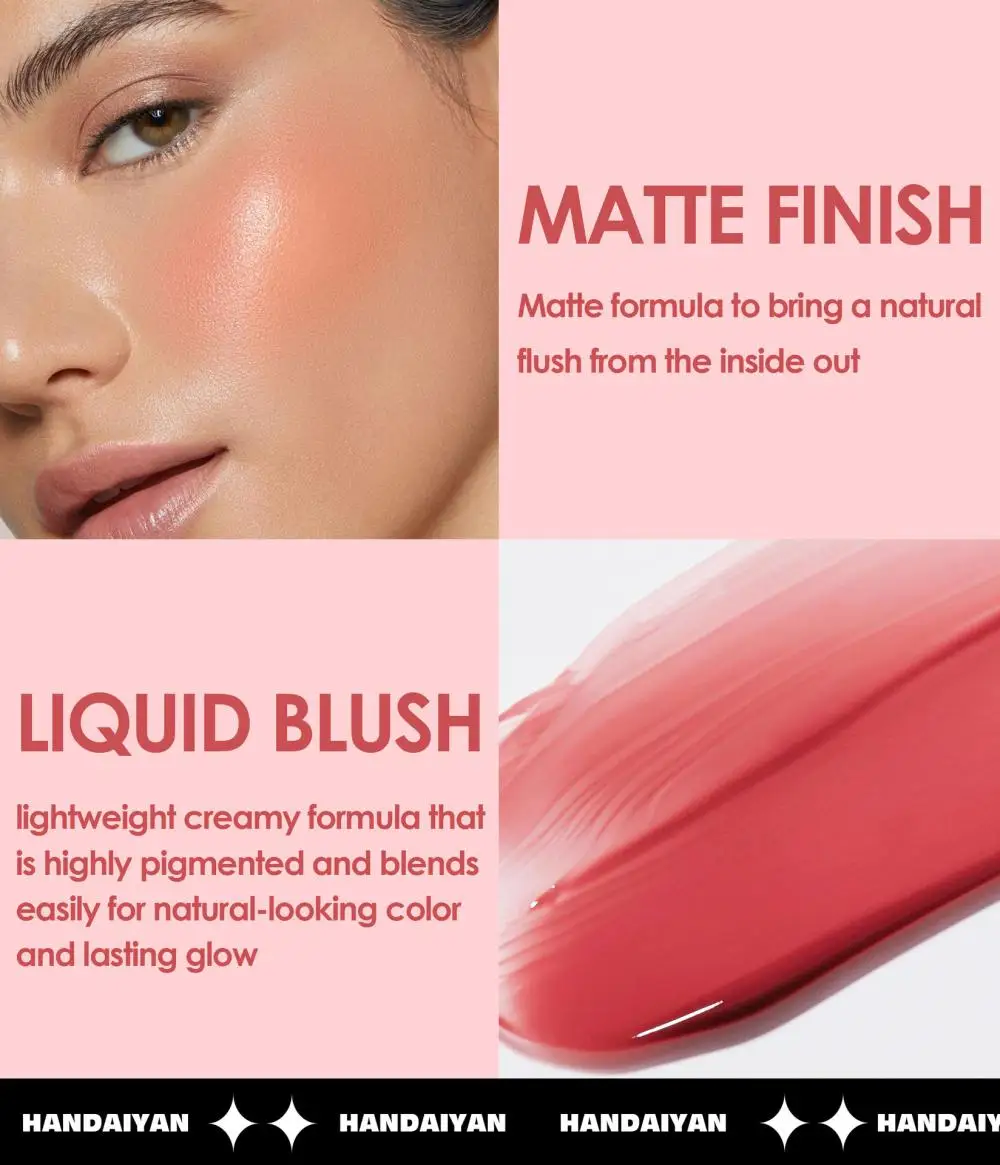Cheek Rouge Soft Mist 1pcs Cosmetics Air Cushion Blush Face Contour Blush 6 Color Female Makeup Liquid Blush Face Blusher