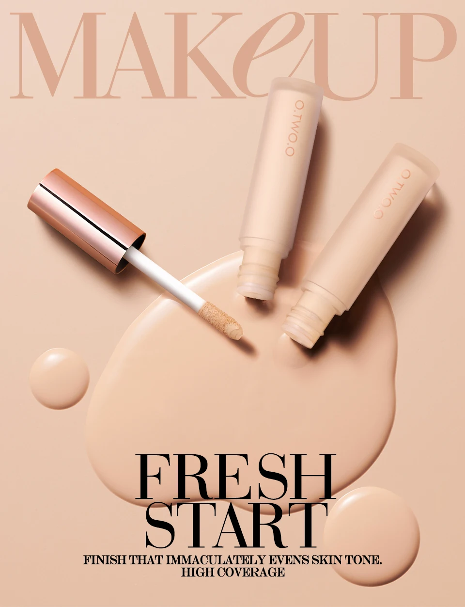 Description Picture 2 of itemO.TWO.O Liquid Concealer Cream Waterproof Full Coverage Concealer Long Lasting Face Scars Acne Cover Smooth Moisturizing Makeup