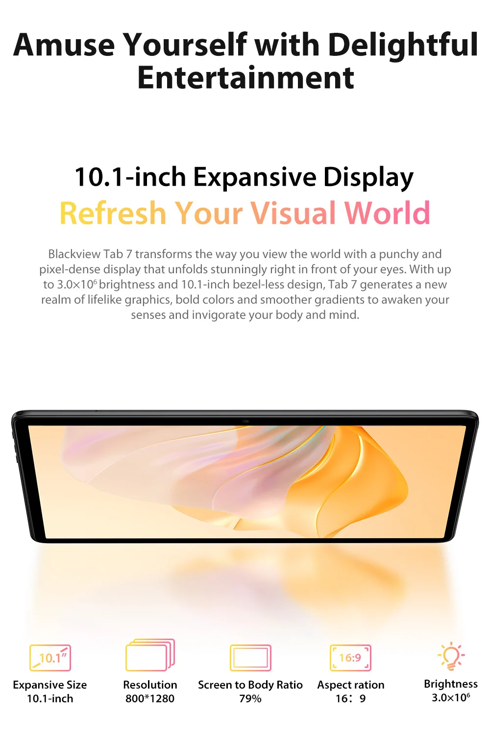 Description Picture 6 of itemBlackview Tab 7 Business Tablet,Android 10, 3GB+32GB，6580mAh Battery, 10.36
