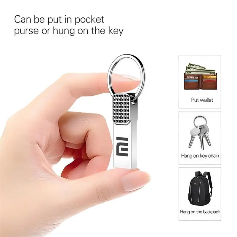 Iconic Brand MIJIA Metal U Disk USB 3.0 High-Speed File Transfer Waterproof Pen Drive 2TB 1TB 512GB Portable Memory USB Flash Drive