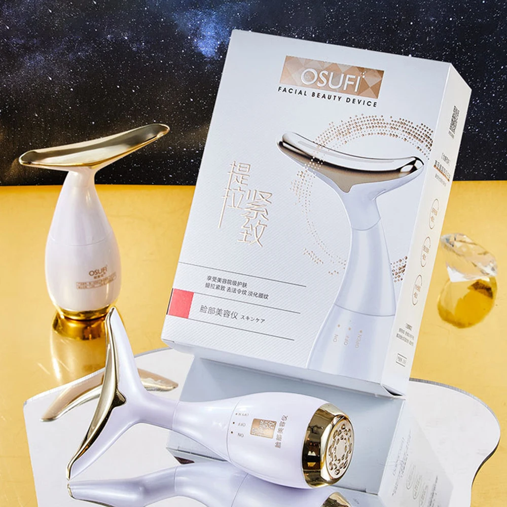 Description Picture 3 of itemSonic Vibration Neck Beauty Device Facial Massager Fade Lines Reduce Wrinkles Double Chin Tighten Skin Face Lifting Machine