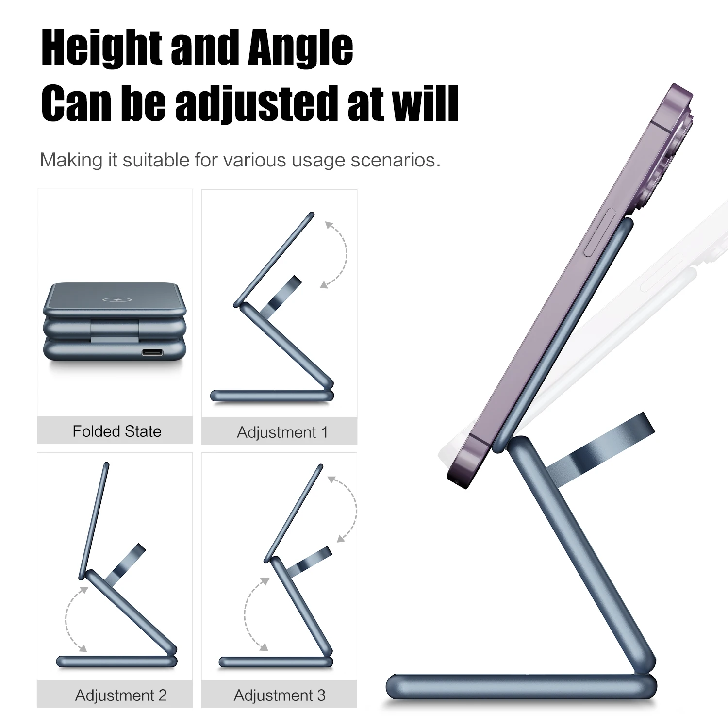 Magnetic 3 in 1 Foldable Wireless Charger Stand For iPhone 14 13 12 Pro Max Apple Samsung Watch 8 7 6 5 4 Fast Charging Station