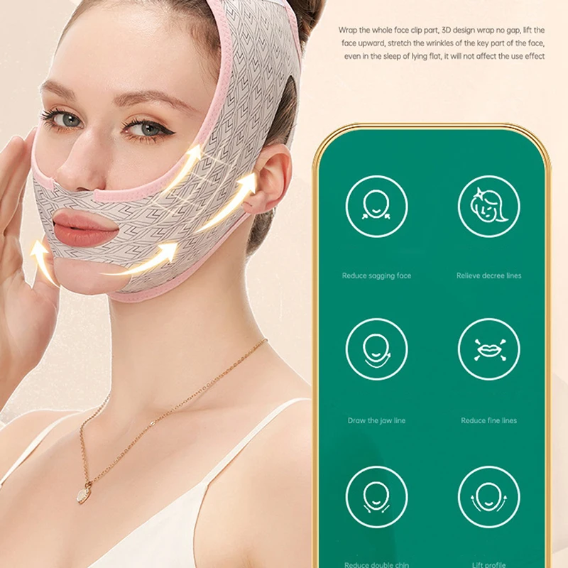 Description Picture 4 of itemNew Design Chin Up Mask V Line Shaping Face Masks Face Sculpting Sleep Mask Facial Slimming Strap Face Lifting Belt