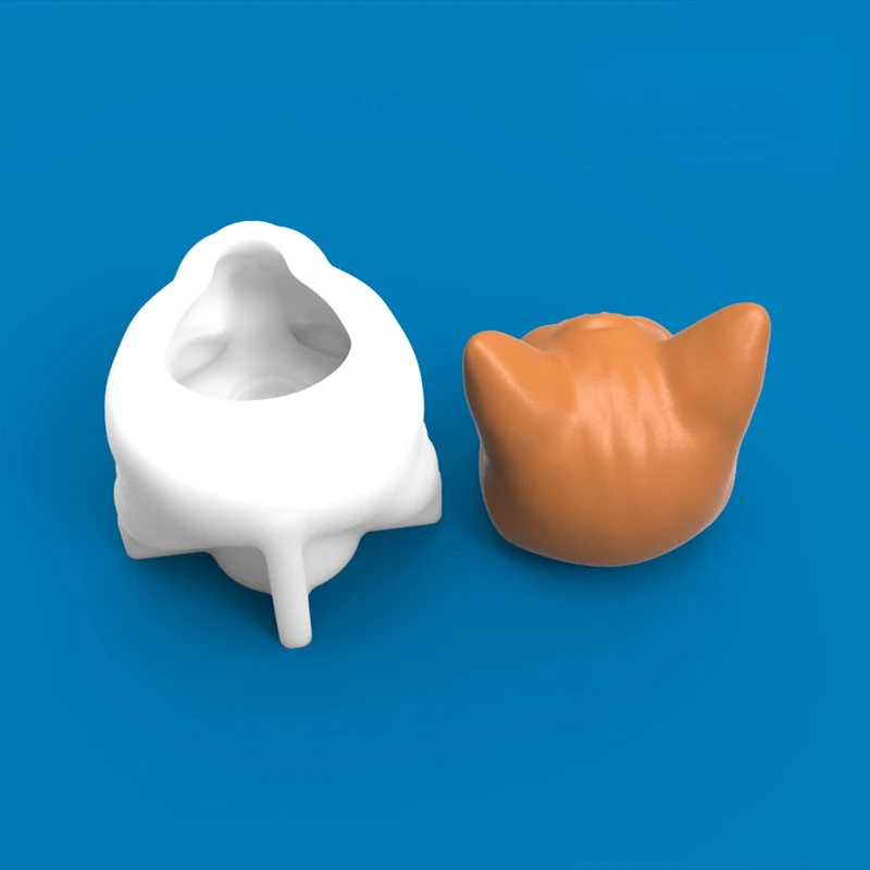 Description Picture 5 of itemLarge Three-eyes Cat Candle Silicone Mold Handmade Aromatherapy Plaster Resin Soap Making Tool Diy Chocolate Ice Cake Baking Kit