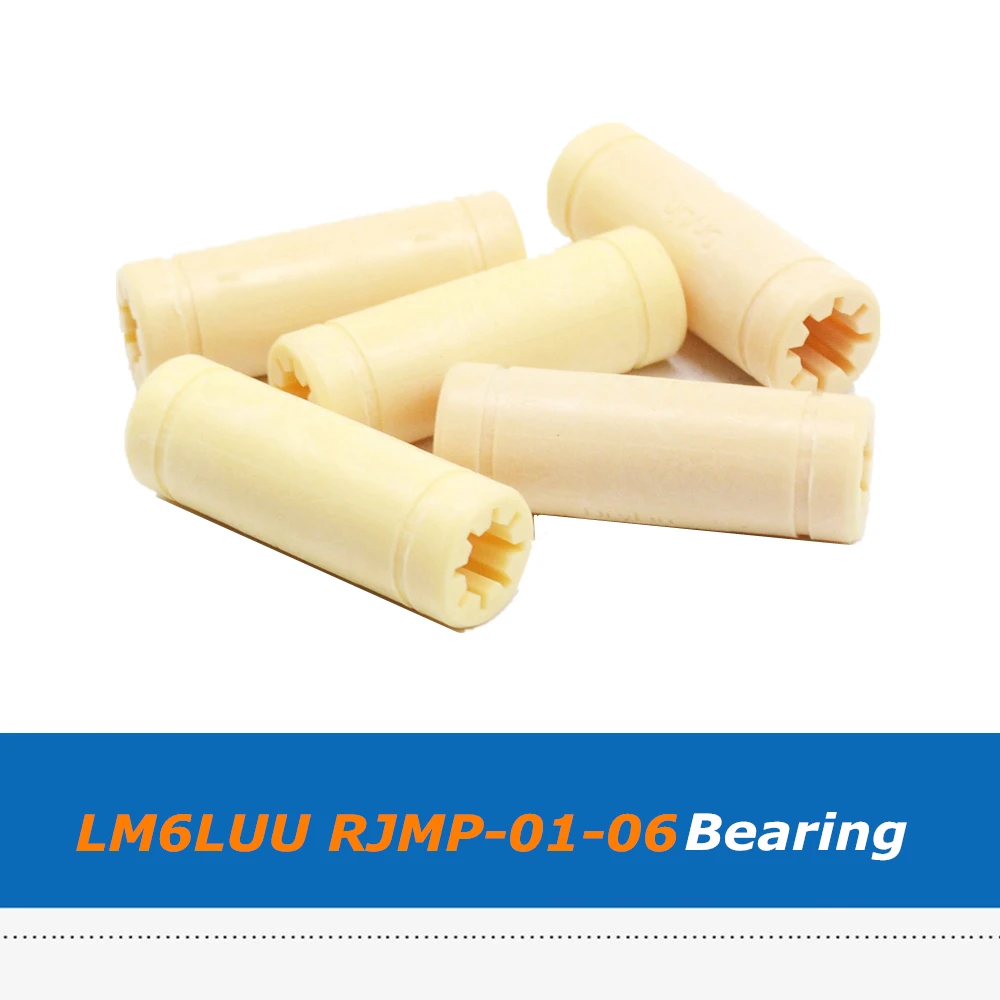 2pcs/lot Plastic Lengthen LM6LUU RJMPT-01-06 Linear Ball Bearing Bush Bushing for CNC UTMK Reprap 3D Printer Parts