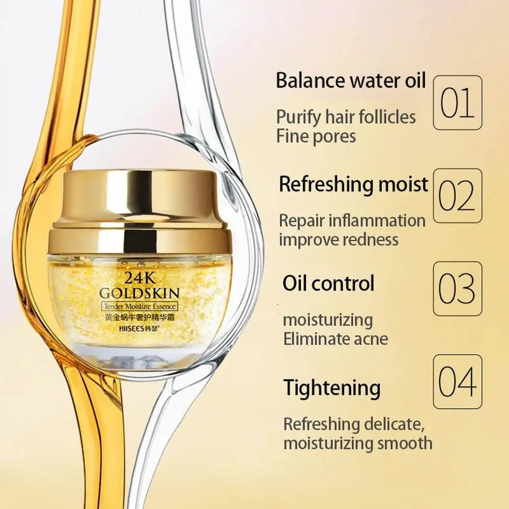 Description Picture 5 of itemLAIKOU 24K Gold Snail Collagen Face Cream Brightening Anti-Aging Wrinkle Whitening Moisturizing Day Cream For Face Skin Care