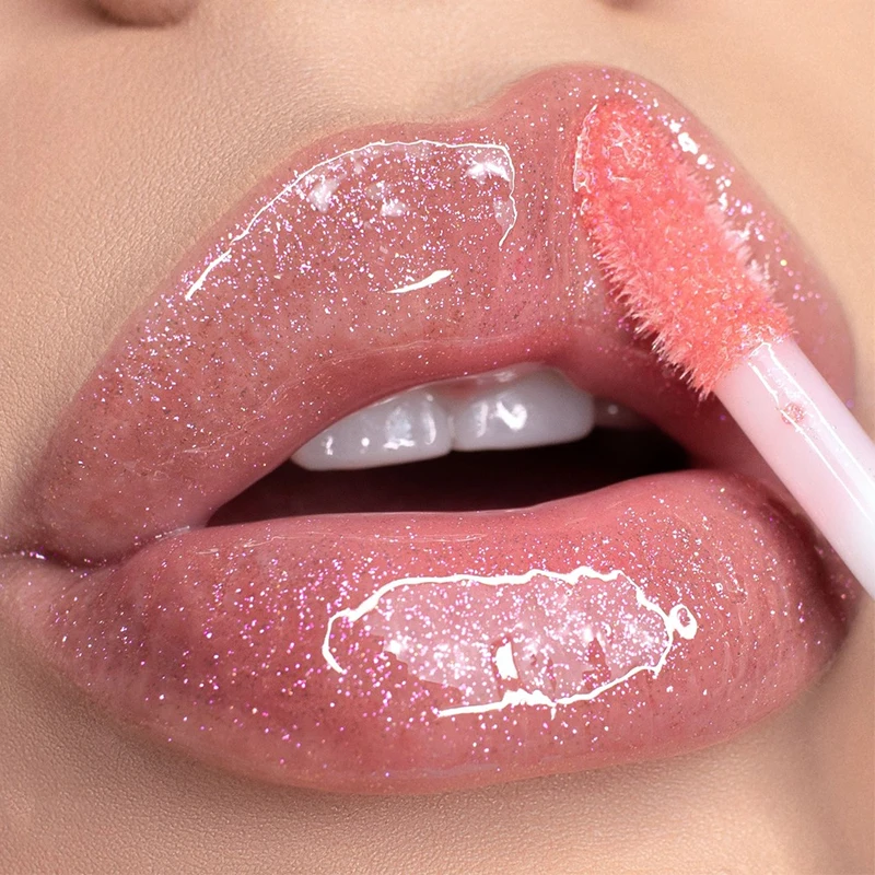 Description Picture 3 of itemPearlescent Crystal Jelly Lip Gloss Shiny Clear Mirror Moisturizing Lip Gloss Glitter Liquid Lipsticks Lip Oil Lip Tint Makeup