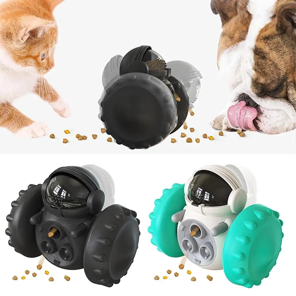 Description Picture 2 of itemNEW Pet Dog Food Dispenser Tumbler Toys Balance Car Interactive Slow Feed Iq Training Toys Pet Supplies