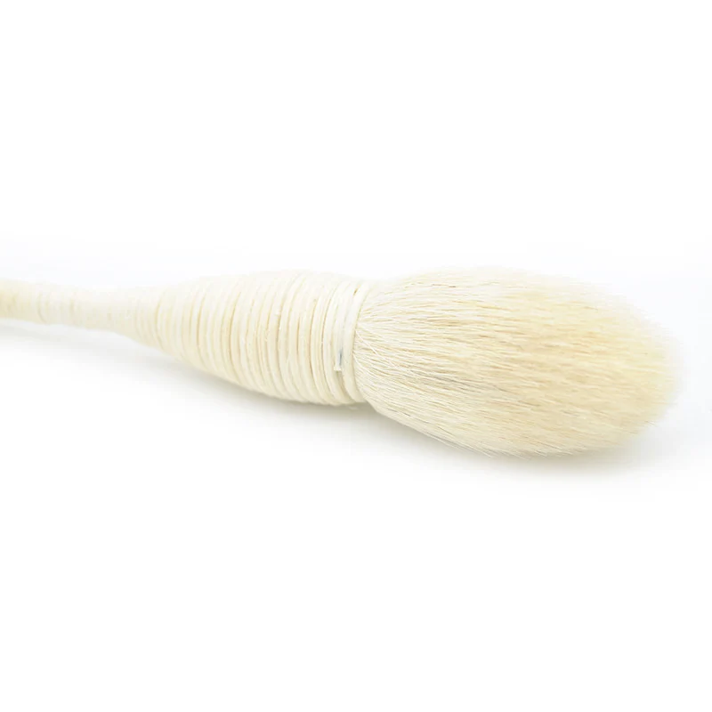 Description Picture 6 of itemFlat Goat Wool Rattan Makeup Brushes Profesional Foundation Natural Rattan Blush Face Blush Kabuki Brush For Beauty Makeup Tool