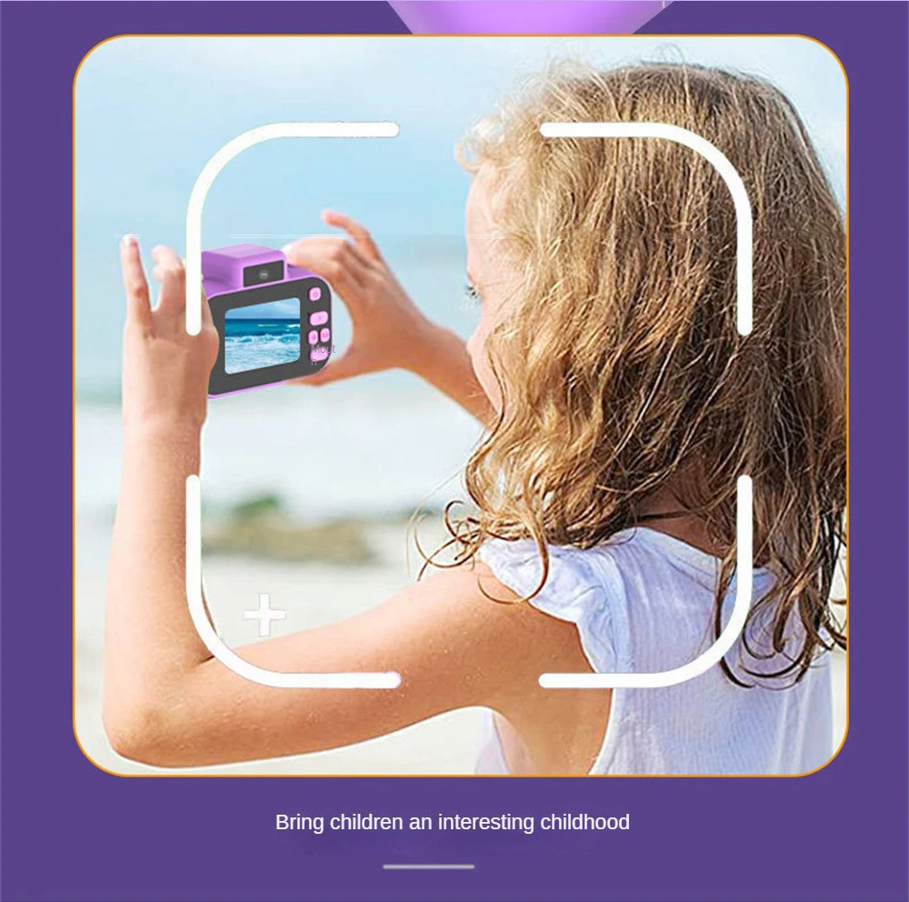 1/3/5PCS Children's Digital Camera Front Rear Dual-camera 2 Inch IPS Screen USB Charging with Lanyard Portable Toddler Camera