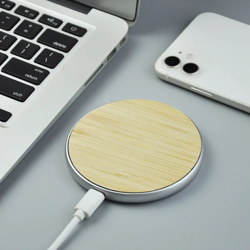 Description Picture 3 of itemWood 15W Qi Wireless Charger USB C Fast Charging Pad For iPhone 14 13 12 Pro Max 11 XS Max X XR 8 Plus Samsung S22 S10 Note 9