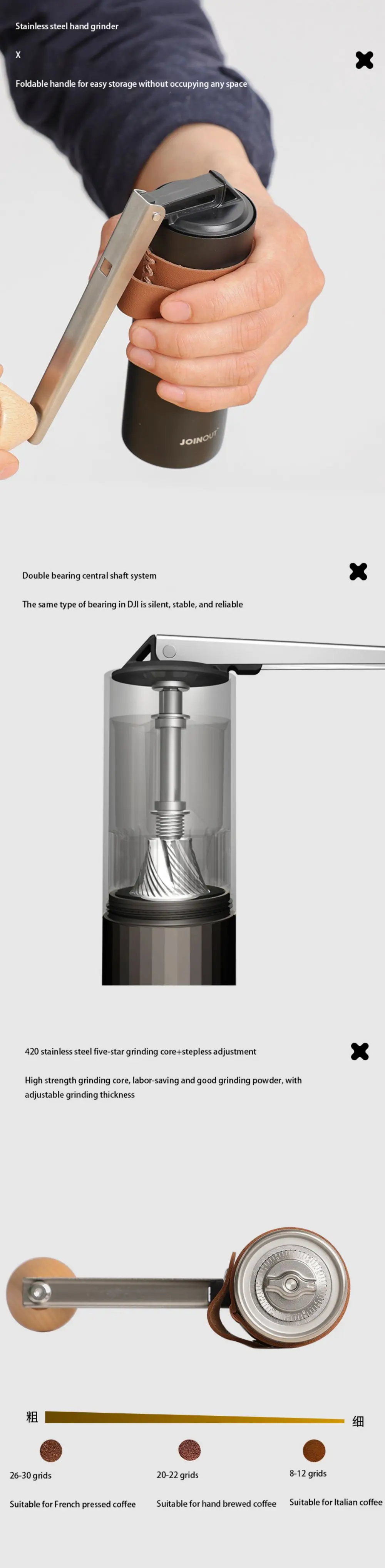 Description Picture 3 of itemOutdoor Camping Coffee Set Combination Coffee Filter Cup Handmade Coffee Pot Set Portable Home Use