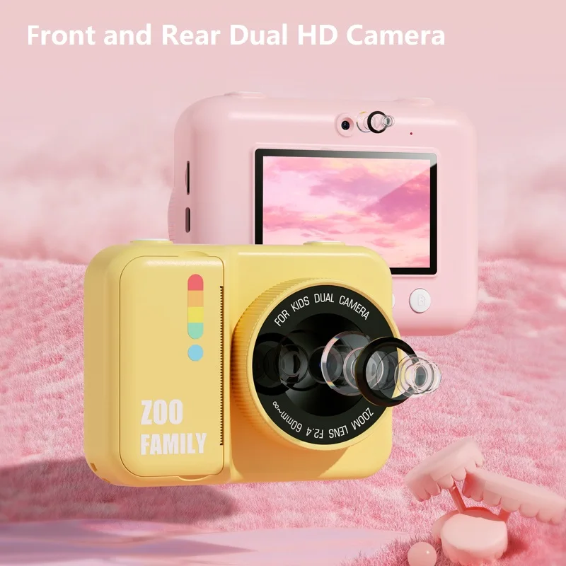 Kids Instant Camera Print Camera For Children 3.0 Inch Screen 1080P Video Photo Digital Camera Christmas Gift For Child Girl Boy