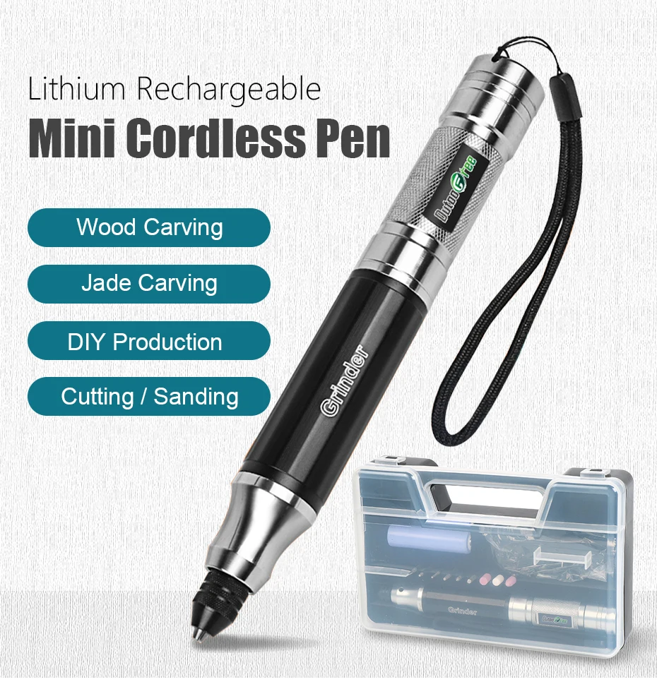 Description Picture 2 of item1 Set Recharge Cordless Engraver Pen Dremel Mini Drill Accessories With Battery Power Tools DIY Engraver Electric Pen Set Box