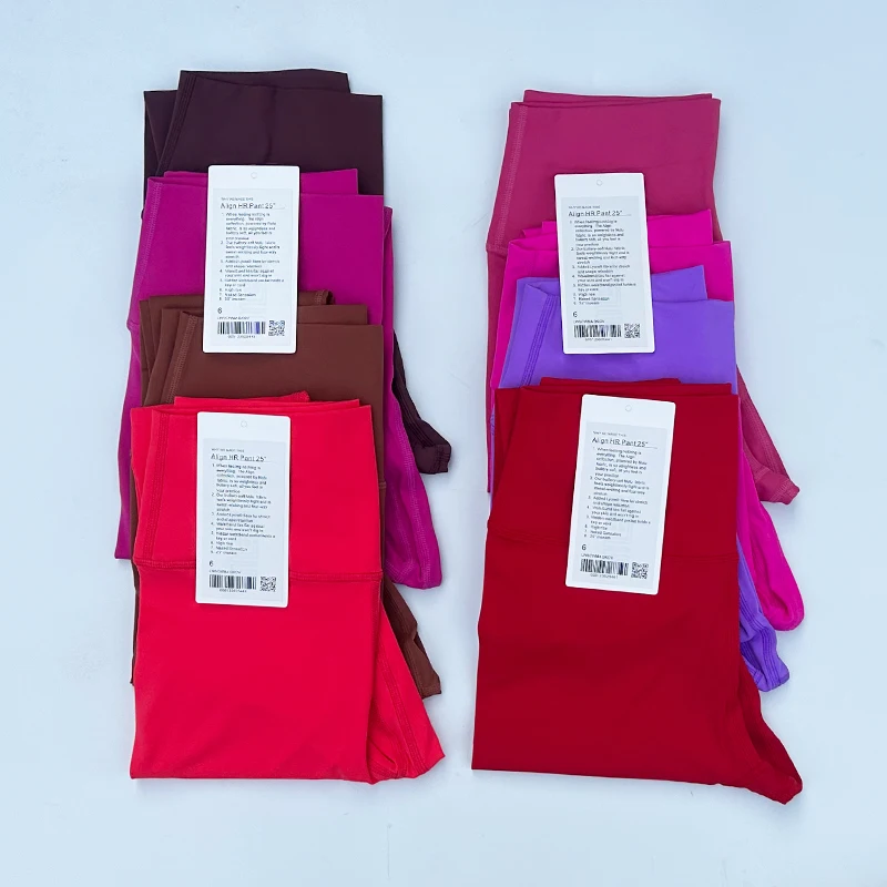 Women's-lulu Sports Leggings Soft High Waisted Yoga Leggings Tummy Control Elastic Butt Lifting Yoga Pants Sports Tights