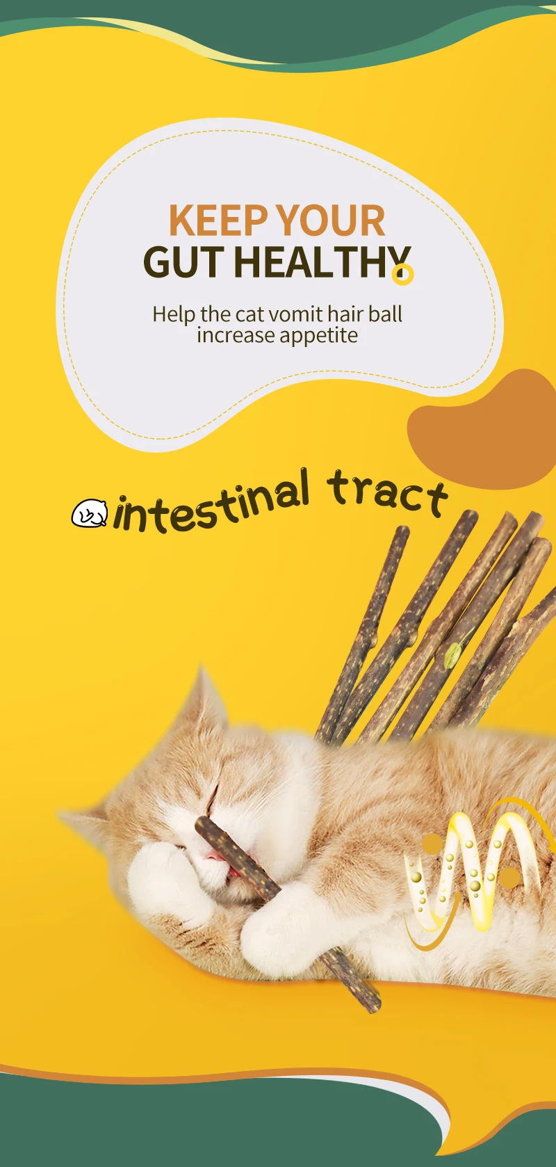 Description Picture 4 of item20Pc Pet Cat Molar Toothpaste Stick Natural Catnip Pet Cat Kitten Chew Stick Fruit Matatabi Cat Snacks Sticks Pet Cleaning Teeth