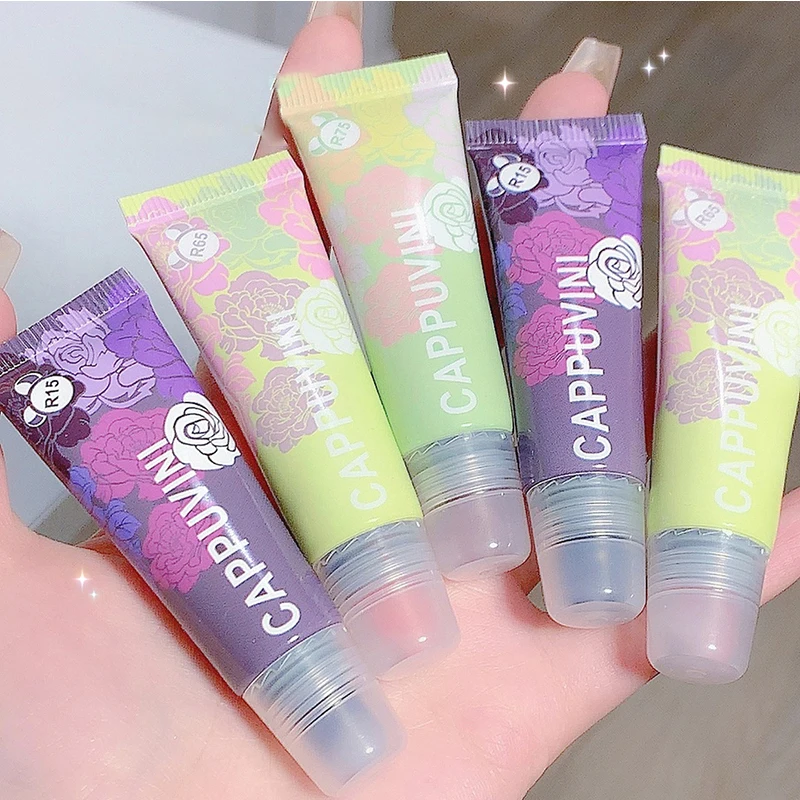 Description Picture 3 of itemPunk Purple Lip Gloss Peach Pink Lip Oil Moisturizing Reducing Lip Lines Nourishes Waterproof Long-lasting Liquid Lip Cosmetics
