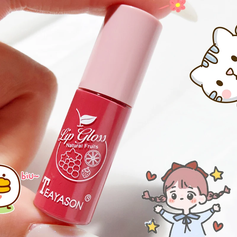 1PC Mini Shiny Lip Gloss Lasting Non-Stick Cup Liquid Lipstick Portable Waterproof Lips Makeup Tool for Women Lipstick Lip Glaze