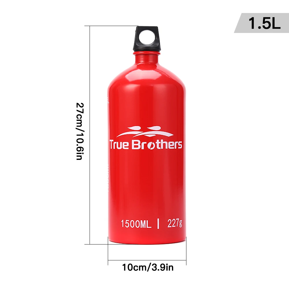 Description Picture 3 of item1.5L Aluminum Oil Fuel Bottle Alcohol Liquid Gas Oil Container for Camping Fuel Oil Stove Hiking Backpacking