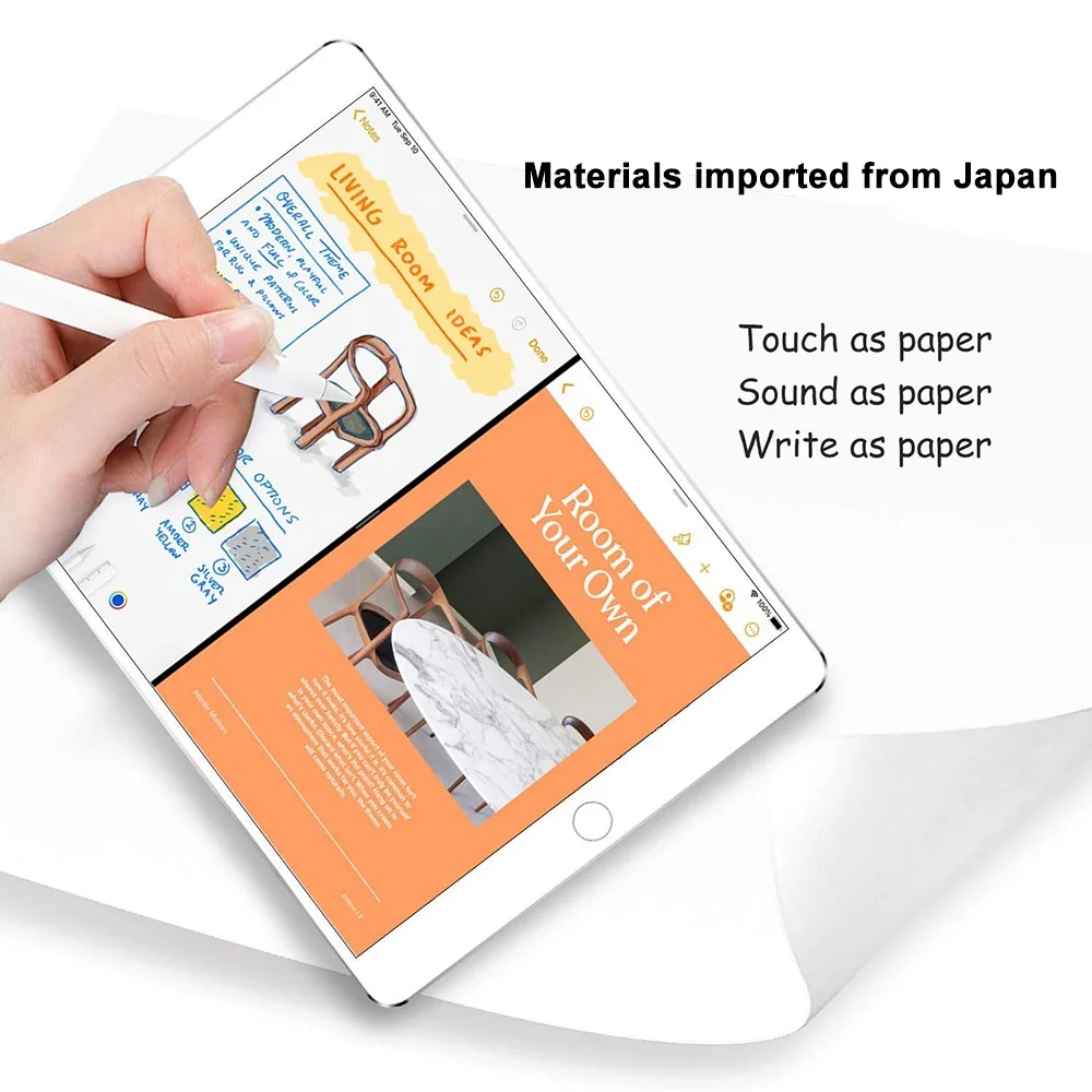 Description Picture 4 of itemMatte Like Paper Film For Ipad Pro 11 12.9 6th 9th 10th Generation 10.9 Screen Protector For Ipad Air 5 4 Mini 6 12 9 10.2 9.7