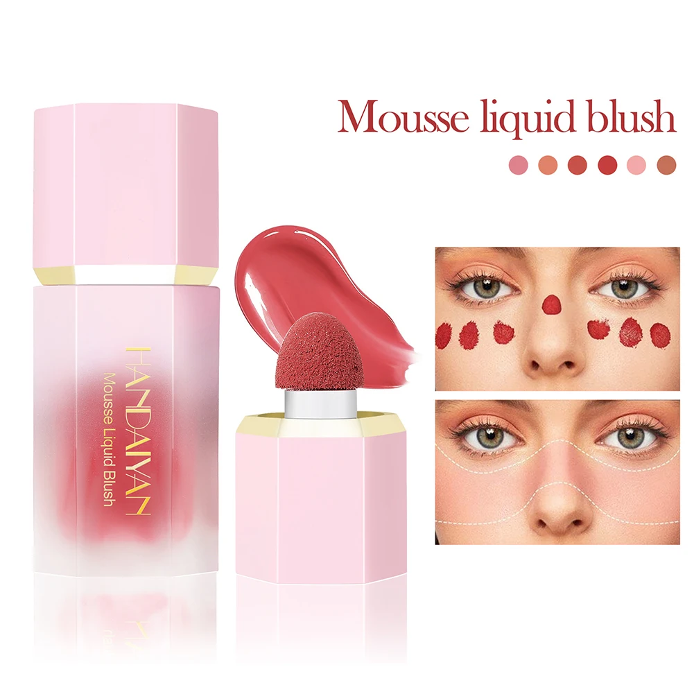 Description Picture 6 of itemLiquid Blush Stick Long Lasting Face Nourishing Blush With Sponge Natural-Looking Weightless for Multipurpose Eyeshadow Lip