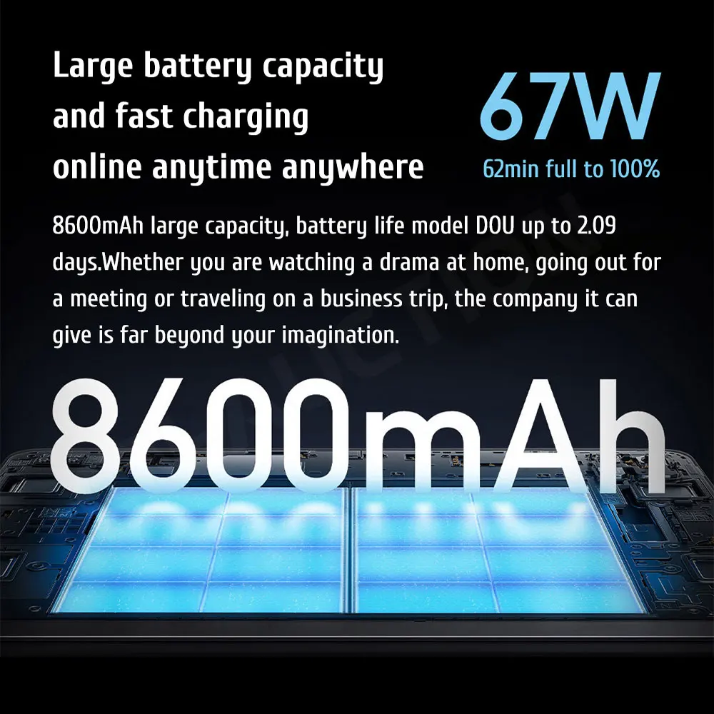 Iconic Brand Mi Pad 6 PRO Global Rom Tablet Snapdragon 8+ 11 Inch 144Hz 2.8K Display 8600mAh 67W Fast Charger Android 13 MIUI 14 2023