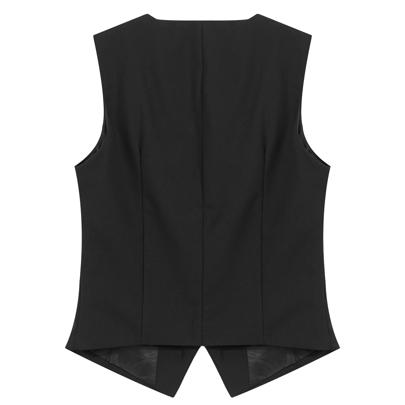 Description Picture 5 of itemWomen's Vests OL Style Formal Wear Button Down Sleeveless Vest Elegant Office Ladies Classic Suits Waistcoat Workwear Mujer