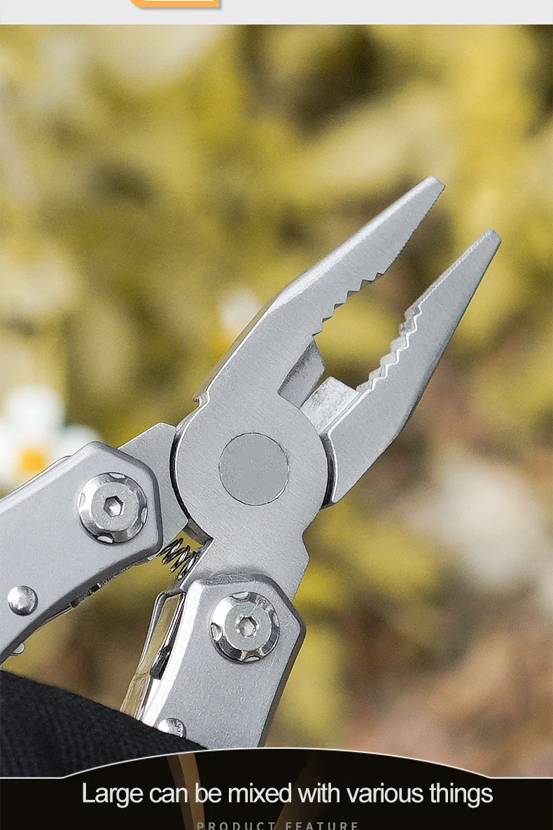 Description Picture 6 of itemMultifunction Folding Pliers Pocket Knife Pliers Outdoor Camping Survival Hunting Tools Stainless Steel Multi tool Pocket Knife