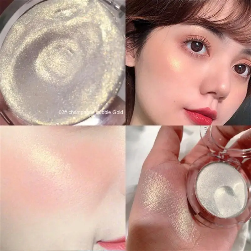 Bueqcy High Gloss Repair Plate Diamond Ginger Nose Shadow Powder Cake Fairy Body Face Glitter Highlighters Makeup Cosmetics