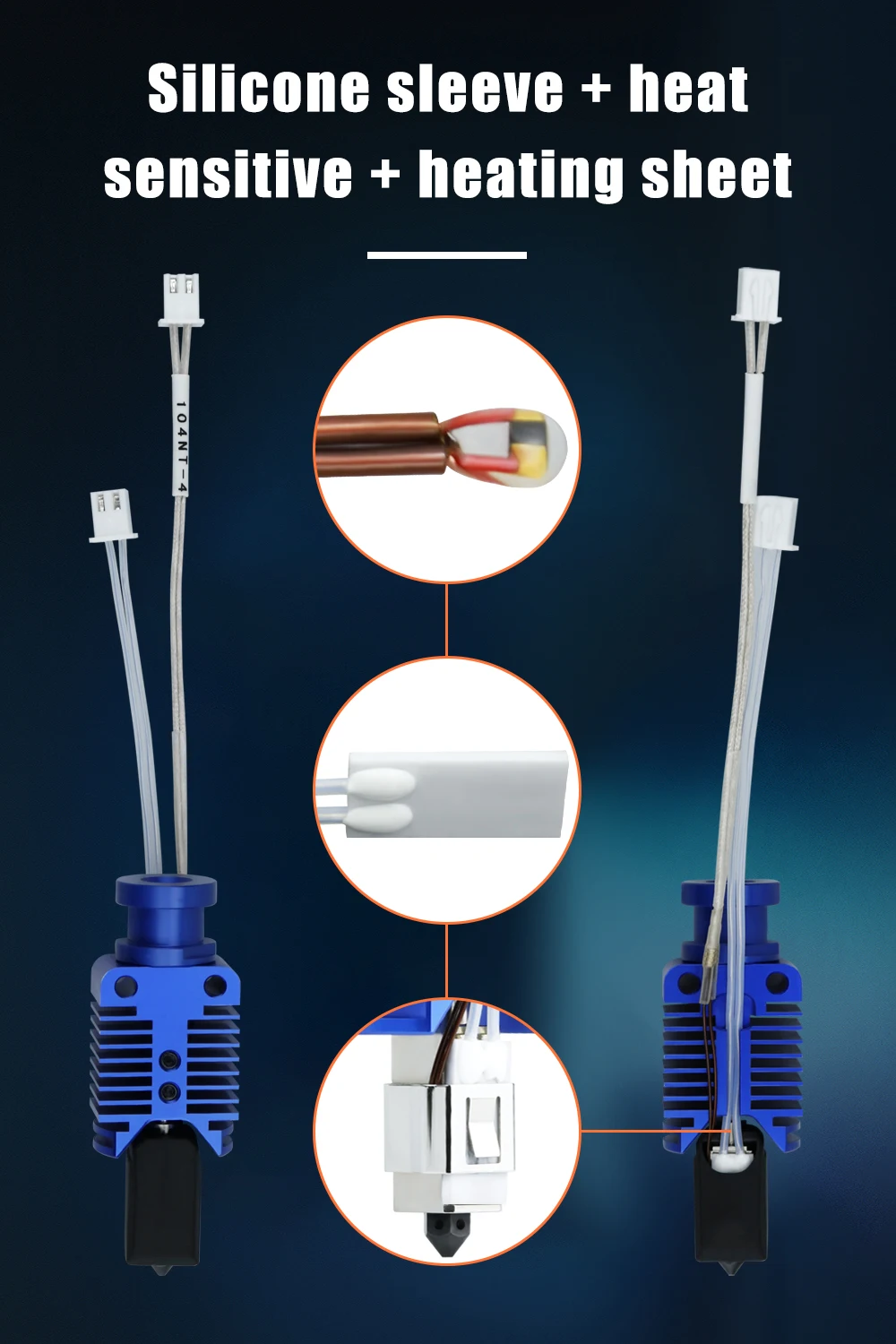 Description Picture 5 of itemEnder3 Hotend Kit Upgrade High Speed Printing Hotend Kit 300°C Hardened Steel Nozzle For ender 3 v2 CR10/VORON2.4 3D Printer